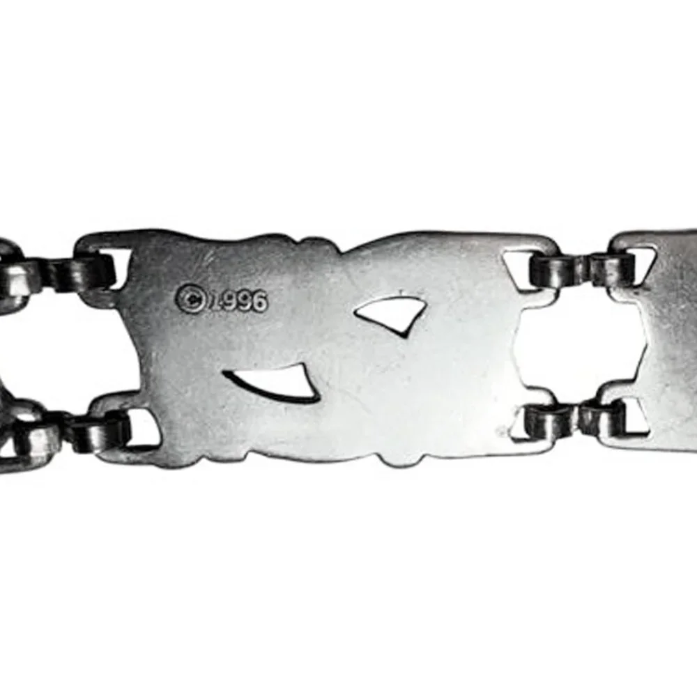 VINTAGE BRIGHTON 1996 Silver Scroll Concho Belt